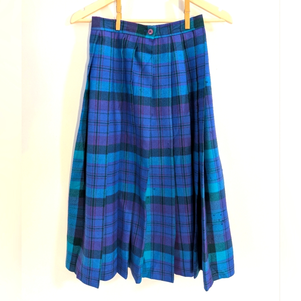 Vintage Wool Pleated Skirt